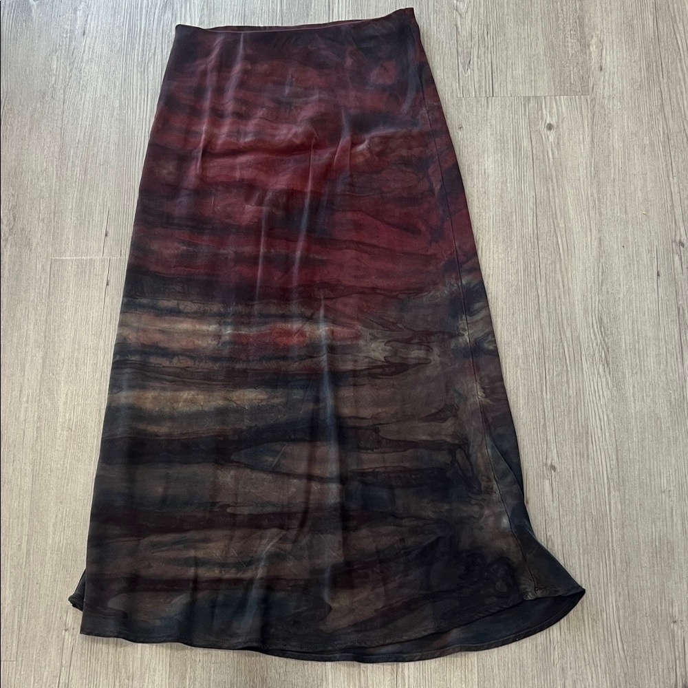 Bella Dahl Red and Black Maxi Skirt